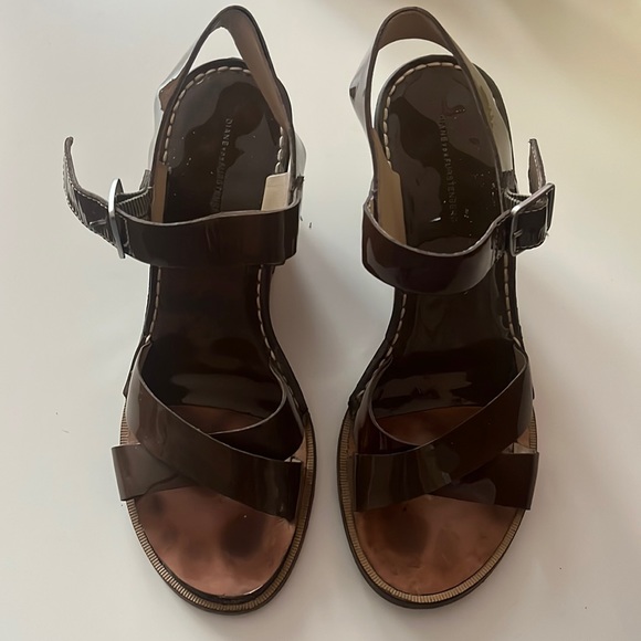 Diane Von Furstenberg brown wedges - Picture 1 of 8